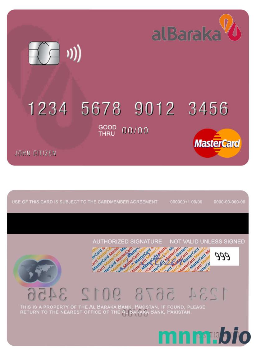 Pakistan Al Baraka Bank mastercard